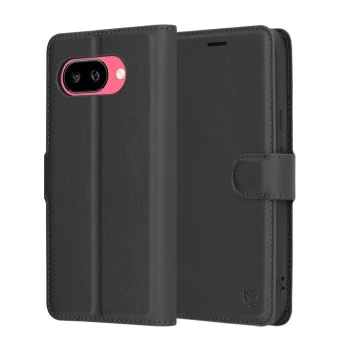 Калъф за Google Pixel 9a - Кожено Протектор - Черен
