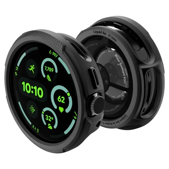 Калъф за Google Pixel Watch 4 41mm - Liquid Air - Spigen - Черен (Matte Black)
