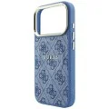 Калъф Guess 4G Embossed Classic MagSafe (GUHMP18LP4MSEGCB) - iPhone 18 Pro / iPhone 17 Pro - Син