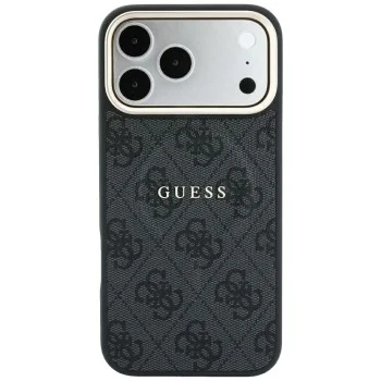 Калъф Guess 4G Embossed Classic MagSafe (GUHMP18LP4MSEGCK) - iPhone 18 Pro / iPhone 17 Pro - Черен