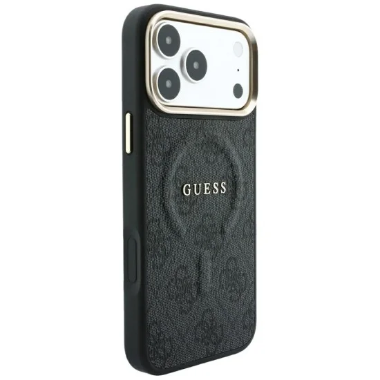 Калъф Guess 4G Embossed Classic MagSafe (GUHMP18LP4MSEGCK) - iPhone 18 Pro / iPhone 17 Pro - Черен