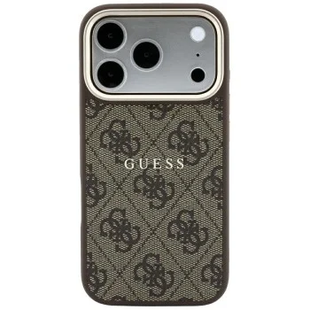 Калъф Guess 4G Embossed Classic MagSafe (GUHMP18LP4MSEGCW) - iPhone 18 Pro / iPhone 17 Pro - Кафяв