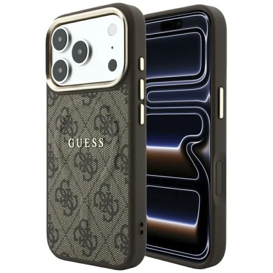 Калъф Guess 4G Embossed Classic MagSafe (GUHMP18XP4MSEGCW) - iPhone 18 Pro Max / iPhone 17 Pro Max - Кафяв