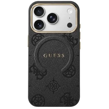 Калъф Guess 4G Embossed Ring Classic Logo MagSafe (GUHMP18LP4MSEGK) - iPhone 18 Pro / iPhone 17 Pro - Черен