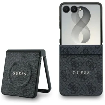 Калъф Guess 4G Leather Classic MagSafe (GUHMZF8P4MSEGCK) - Samsung Galaxy Z Flip8 - Черен
