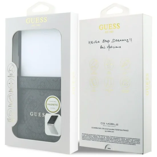 Калъф Guess 4G Leather Classic MagSafe (GUHMZF8P4MSEGCK) - Samsung Galaxy Z Flip8 - Черен