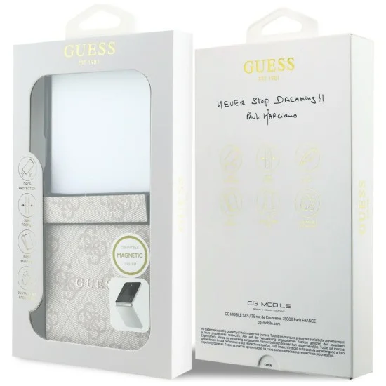 Калъф Guess 4G Leather Classic MagSafe (GUHMZF8P4MSEGCP) - Samsung Galaxy Z Flip8 - Розов