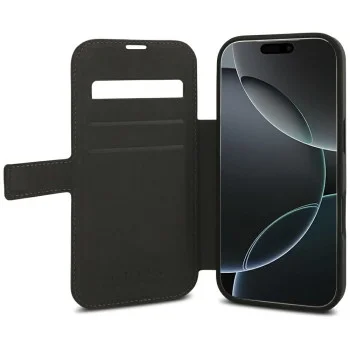 Калъф Guess - Book 4G Metal Logo (GUBKP18L4GMGBR) - iPhone 18 Pro / iPhone 17 Pro - Кафяв