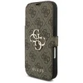 Guess - Book 4G Metal Logo (GUBKP18L4GMGBR) - iPhone 18 Pro / iPhone 17 Pro - Brown