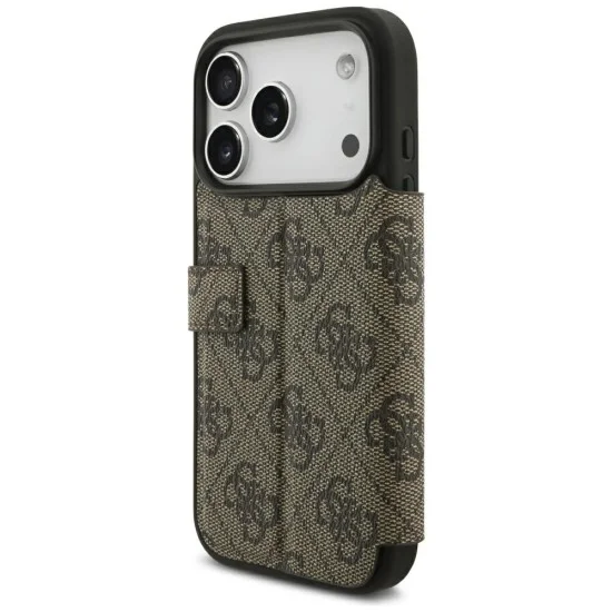 Guess - Book 4G Metal Logo (GUBKP18L4GMGBR) - iPhone 18 Pro / iPhone 17 Pro - Brown
