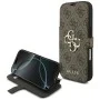 Калъф Guess - Book 4G Metal Logo (GUBKP18L4GMGBR) - iPhone 18 Pro / iPhone 17 Pro - Кафяв
