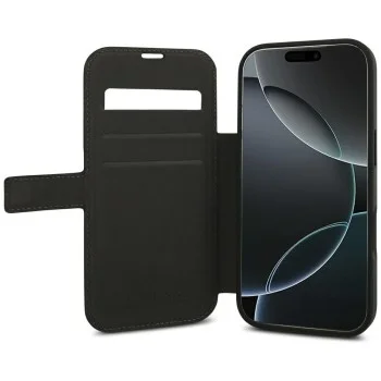Калъф Guess - Book 4G Metal Logo (GUBKP18X4GMGGR) - iPhone 18 Pro Max / iPhone 17 Pro Max - Черен
