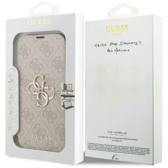 Guess - Book 4G Metal Logo (GUBKP18X4GMGPI) - iPhone 18 Pro Max / iPhone 17 Pro Max - Pink