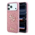 Калъф Guess Fixed Glitter Big 4G (GUHCP18LHG4SGP) - iPhone 18 Pro - Розов