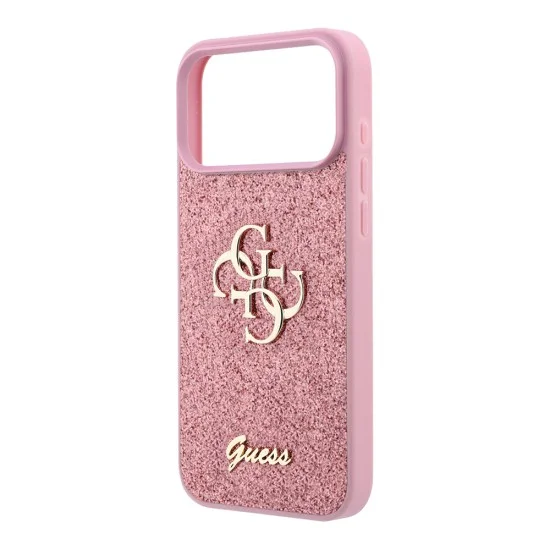 Калъф Guess Fixed Glitter Big 4G (GUHCP18LHG4SGP) - iPhone 18 Pro - Розов