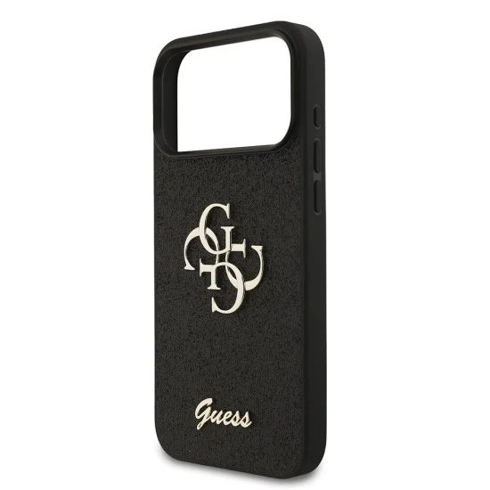 Калъф Guess Fixed Glitter Big 4G (GUHCP18XHG4SGK) - iPhone 18 Pro - Черен