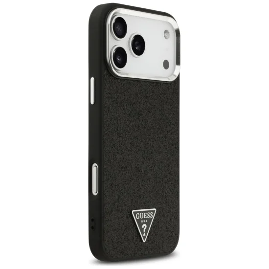 Калъф Guess Glitter Triangle Logo MagSafe (GUHMP18XPFGTSCMK) - iPhone 18 Pro Max / iPhone 17 Pro Max - Черен