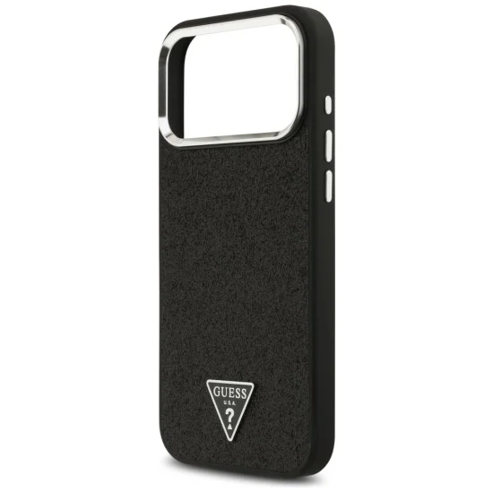 Калъф Guess Glitter Triangle Logo MagSafe (GUHMP18XPFGTSCMK) - iPhone 18 Pro Max / iPhone 17 Pro Max - Черен