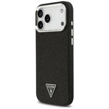 Калъф Guess Glitter Triangle Logo MagSafe (GUHMP18XPFGTSCMK) - iPhone 18 Pro Max / iPhone 17 Pro Max - Черен