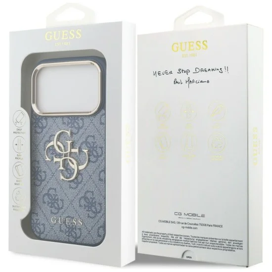 Калъф Guess Hardcase 4G Big Classic Logo (GUHCP18X4GMGCBL) - iPhone 18 Pro Max / iPhone 17 Pro Max - Син