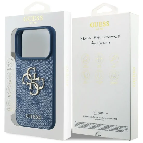 Калъф Guess Hardcase 4G Big Logo (GUHCP18X4GMGBL) - iPhone 18 Pro Max / iPhone 17 Pro Max - Син