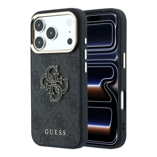 Калъф Guess Hardcase 4G Big Resin Logo (GUHCP18L6P4SRMLK) - iPhone 18 Pro - Черен