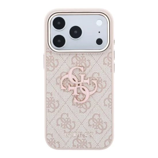 Калъф Guess Hardcase 4G Big Resin Logo (GUHCP18L6P4SRMLP) - iPhone 18 Pro - Розов