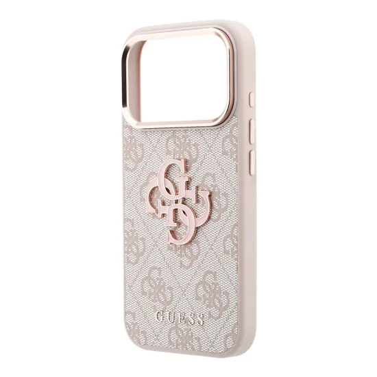 Калъф Guess Hardcase 4G Big Resin Logo (GUHCP18L6P4SRMLP) - iPhone 18 Pro - Розов