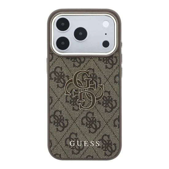 Калъф Guess Hardcase 4G Big Resin Logo (GUHCP18L6P4SRMLW) - iPhone 18 Pro - Кафяв