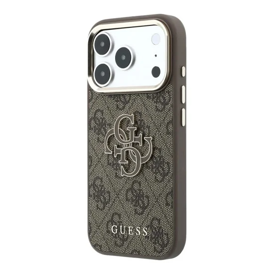 Калъф Guess Hardcase 4G Big Resin Logo (GUHCP18L6P4SRMLW) - iPhone 18 Pro - Кафяв