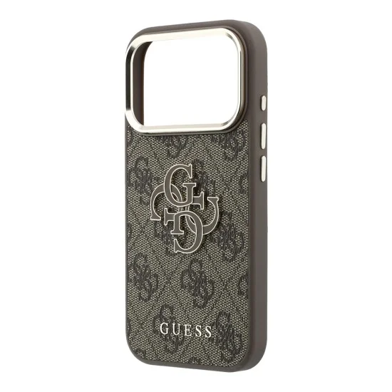 Калъф Guess Hardcase 4G Big Resin Logo (GUHCP18L6P4SRMLW) - iPhone 18 Pro - Кафяв