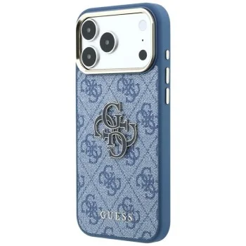 Калъф Guess - Hardcase 4G Big Resin Logo (GUHCP18X6P4SRMLB) - iPhone 18 Pro Max / iPhone 17 Pro Max - Син