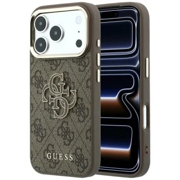 Калъф Guess - Hardcase 4G Big Resin Logo (GUHCP18X6P4SRMLW) - iPhone 18 Pro Max / iPhone 17 Pro Max - Кафяв