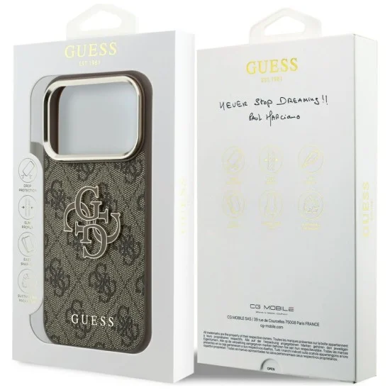 Guess - Hardcase 4G Big Resin Logo (GUHCP18X6P4SRMLW) - iPhone 18 Pro Max / iPhone 17 Pro Max - Brown