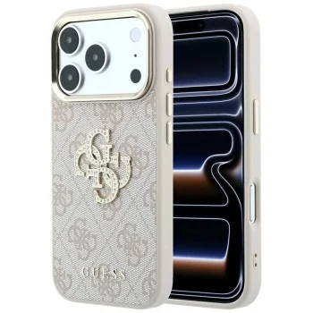 Калъф Guess Hardcase 4G Big Strass Logo (GUHCP18L6P4DSMLP) - iPhone 18 Pro / iPhone 17 Pro - Розов