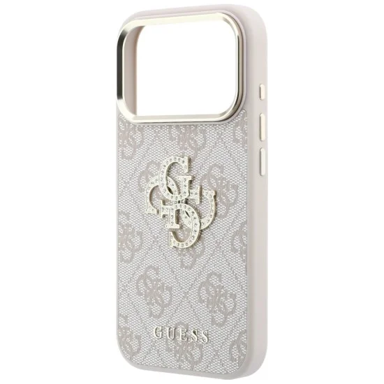 Калъф Guess Hardcase 4G Big Strass Logo (GUHCP18L6P4DSMLP) - iPhone 18 Pro / iPhone 17 Pro - Розов