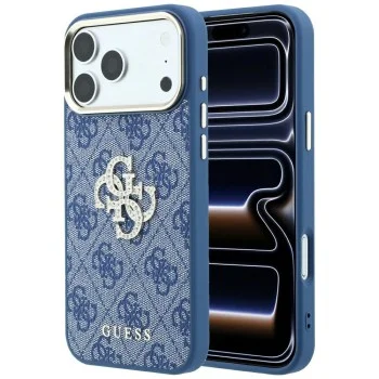 Калъф Guess Hardcase 4G Big Strass Logo (GUHCP18X6P4DSMLB) - iPhone 18 Pro Max / iPhone 17 Pro Max - Син