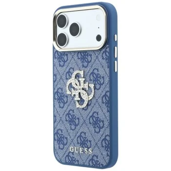 Калъф Guess Hardcase 4G Big Strass Logo (GUHCP18X6P4DSMLB) - iPhone 18 Pro Max / iPhone 17 Pro Max - Син