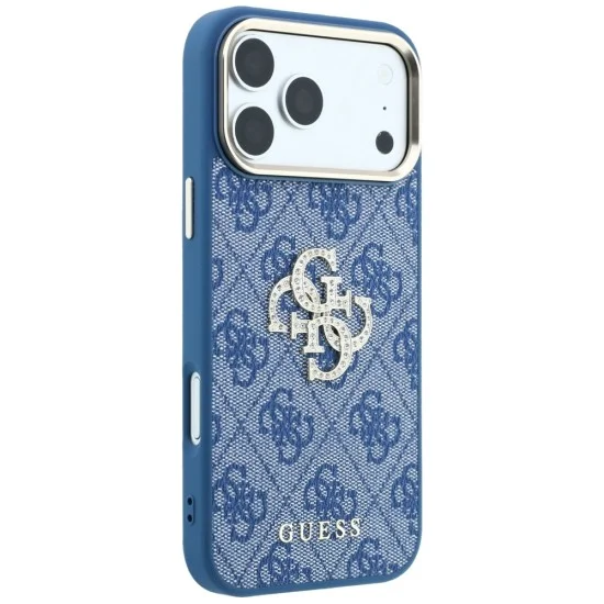Калъф Guess Hardcase 4G Big Strass Logo (GUHCP18X6P4DSMLB) - iPhone 18 Pro Max / iPhone 17 Pro Max - Син