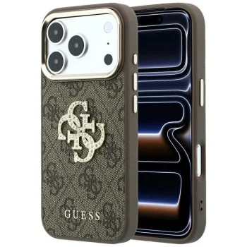 Калъф Guess Hardcase 4G Big Strass Logo (GUHCP18X6P4DSMLW) - iPhone 18 Pro Max / iPhone 17 Pro Max - Кафяв