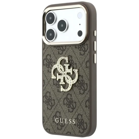 Калъф Guess Hardcase 4G Big Strass Logo (GUHCP18X6P4DSMLW) - iPhone 18 Pro Max / iPhone 17 Pro Max - Кафяв