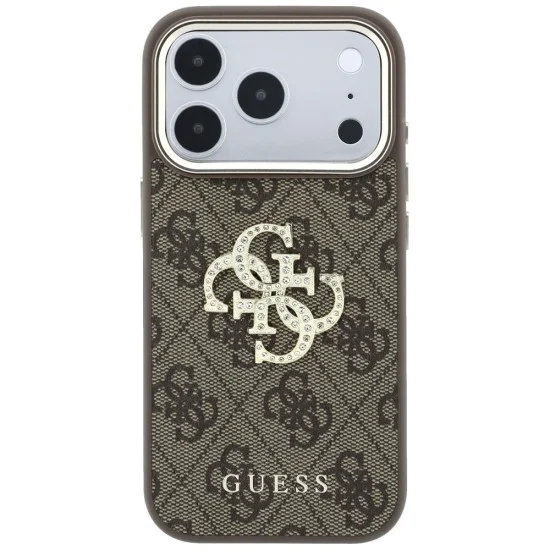 Калъф Guess Hardcase 4G Big Strass Logo (GUHCP18X6P4DSMLW) - iPhone 18 Pro Max / iPhone 17 Pro Max - Кафяв
