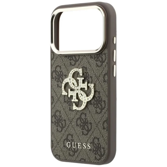 Калъф Guess Hardcase 4G Big Strass Logo (GUHCP18X6P4DSMLW) - iPhone 18 Pro Max / iPhone 17 Pro Max - Кафяв