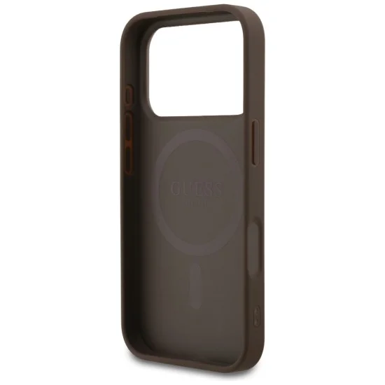 Калъф Guess Hardcase 4G Small & Classic MagSafe (GUHMP18LP4SM4MW) - iPhone 18 Pro / iPhone 17 Pro - Кафяв