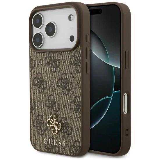 Калъф Guess Hardcase 4G Small & Classic MagSafe (GUHMP18LP4SM4MW) - iPhone 18 Pro / iPhone 17 Pro - Кафяв