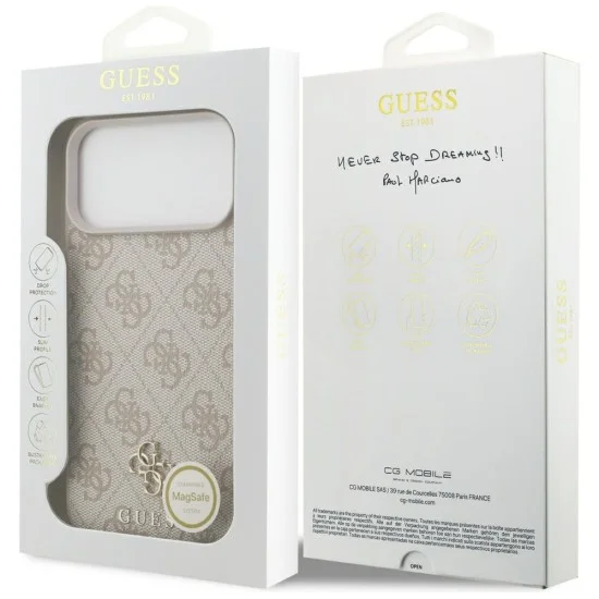 Калъф Guess Hardcase 4G Small & Classic MagSafe (GUHMP18XP4SM4MP) - iPhone 18 Pro Max / iPhone 17 Pro Max - Розов