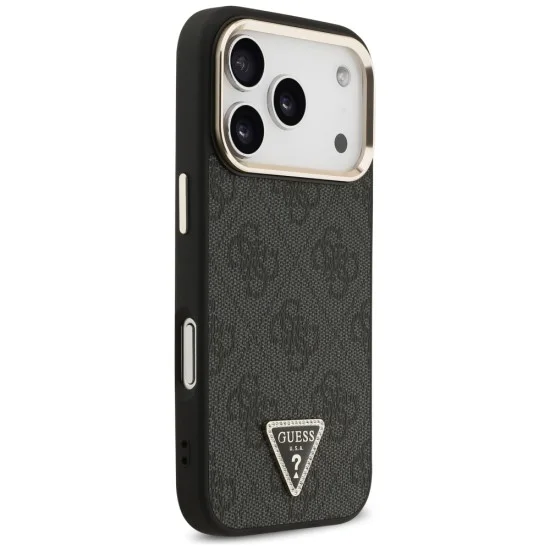 Калъф Guess Hardcase 4G Triangle Logo MagSafe (GUHMP18LP4GTDGMK) - iPhone 18 Pro / iPhone 17 Pro - Черен
