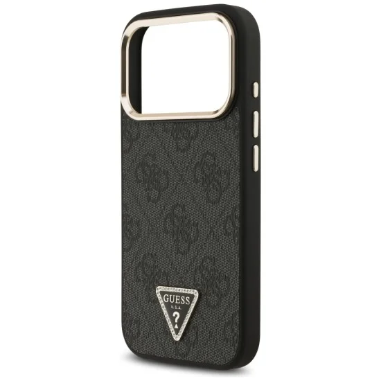 Калъф Guess Hardcase 4G Triangle Logo MagSafe (GUHMP18LP4GTDGMK) - iPhone 18 Pro / iPhone 17 Pro - Черен