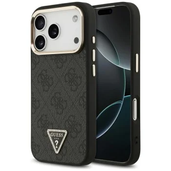 Калъф Guess Hardcase 4G Triangle Logo MagSafe (GUHMP18LP4GTDGMK) - iPhone 18 Pro / iPhone 17 Pro - Черен