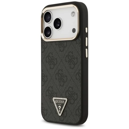 Калъф Guess Hardcase 4G Triangle Logo MagSafe (GUHMP18LP4GTDGMK) - iPhone 18 Pro / iPhone 17 Pro - Черен
